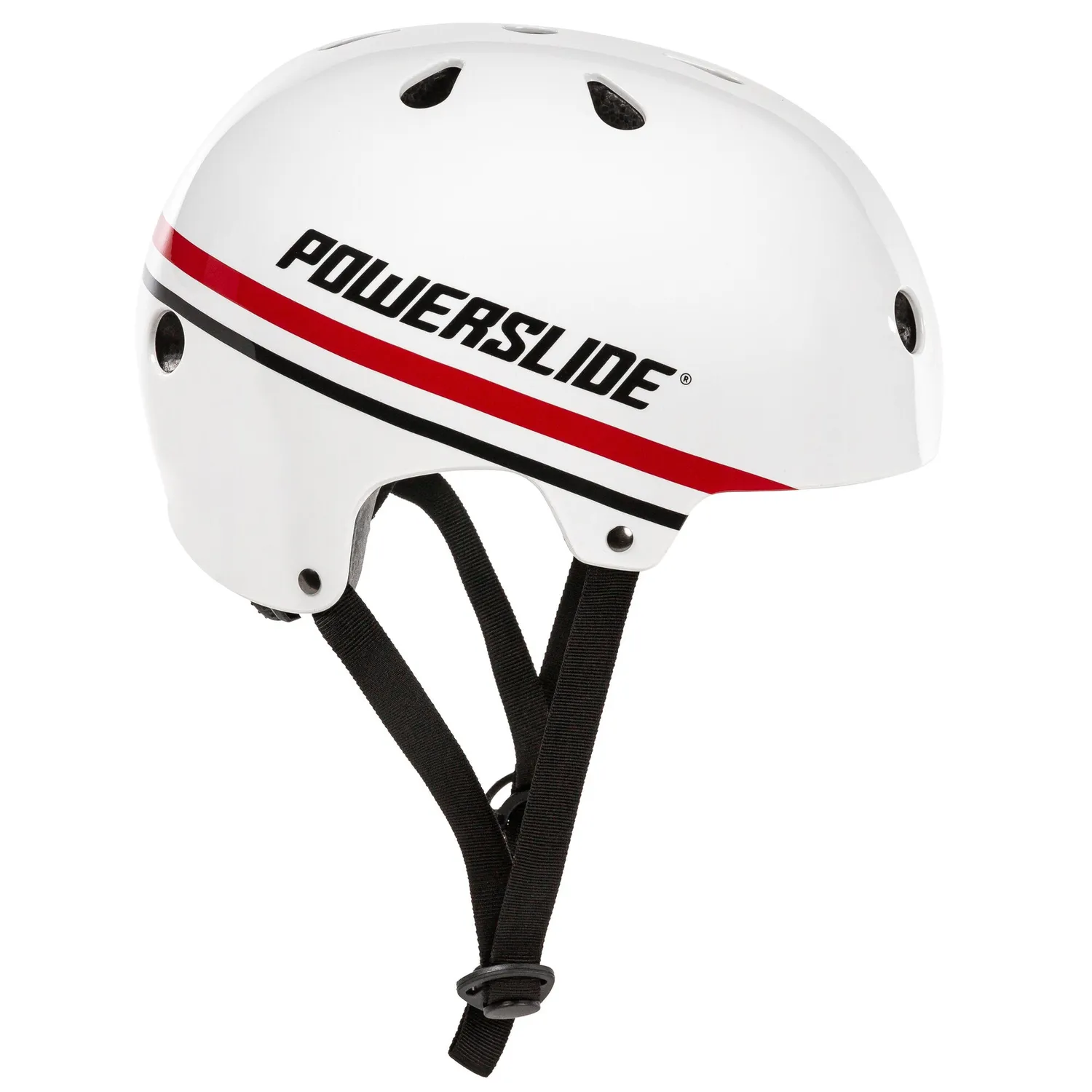 Powerslide Pro Urban Stripe hjelm hvid stribet