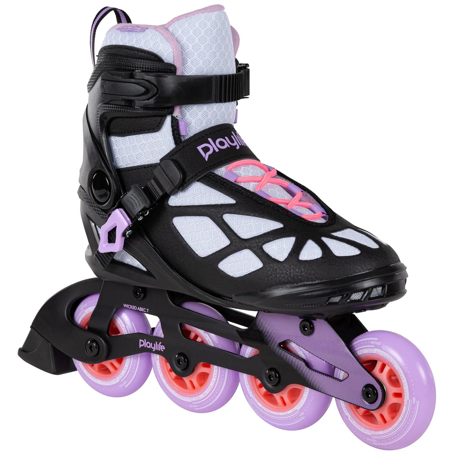 Playlife Lancer White 84 inlineskøjter hvid 84mm