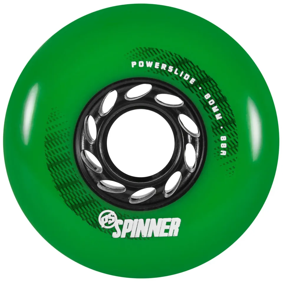 Powerslide Spinner 80/88A inliner hjul grøn 4-pak hård