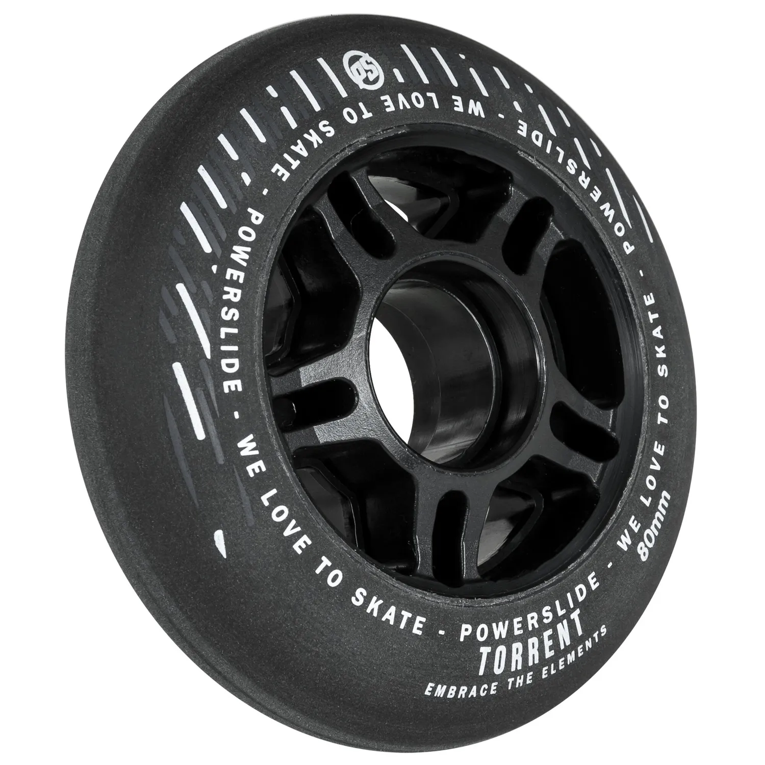 Powerslide Torrent 80 regnhjul 84A 4-pak sort
