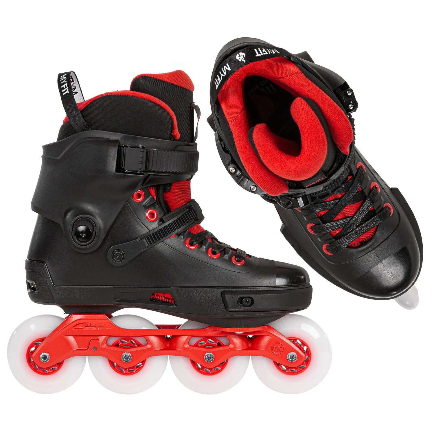 Powerslide Next Black Red 80 rulleskøjter sort