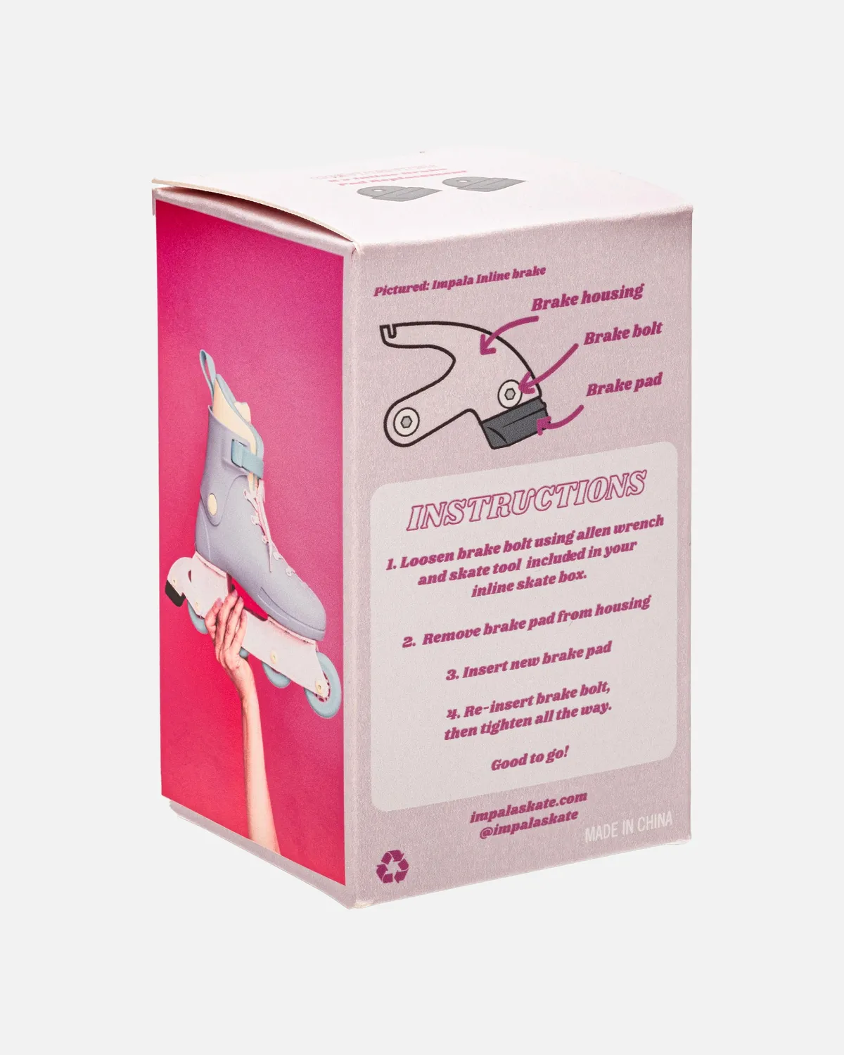 Impala Inline Brake Pad bremseklods sort 2-pak