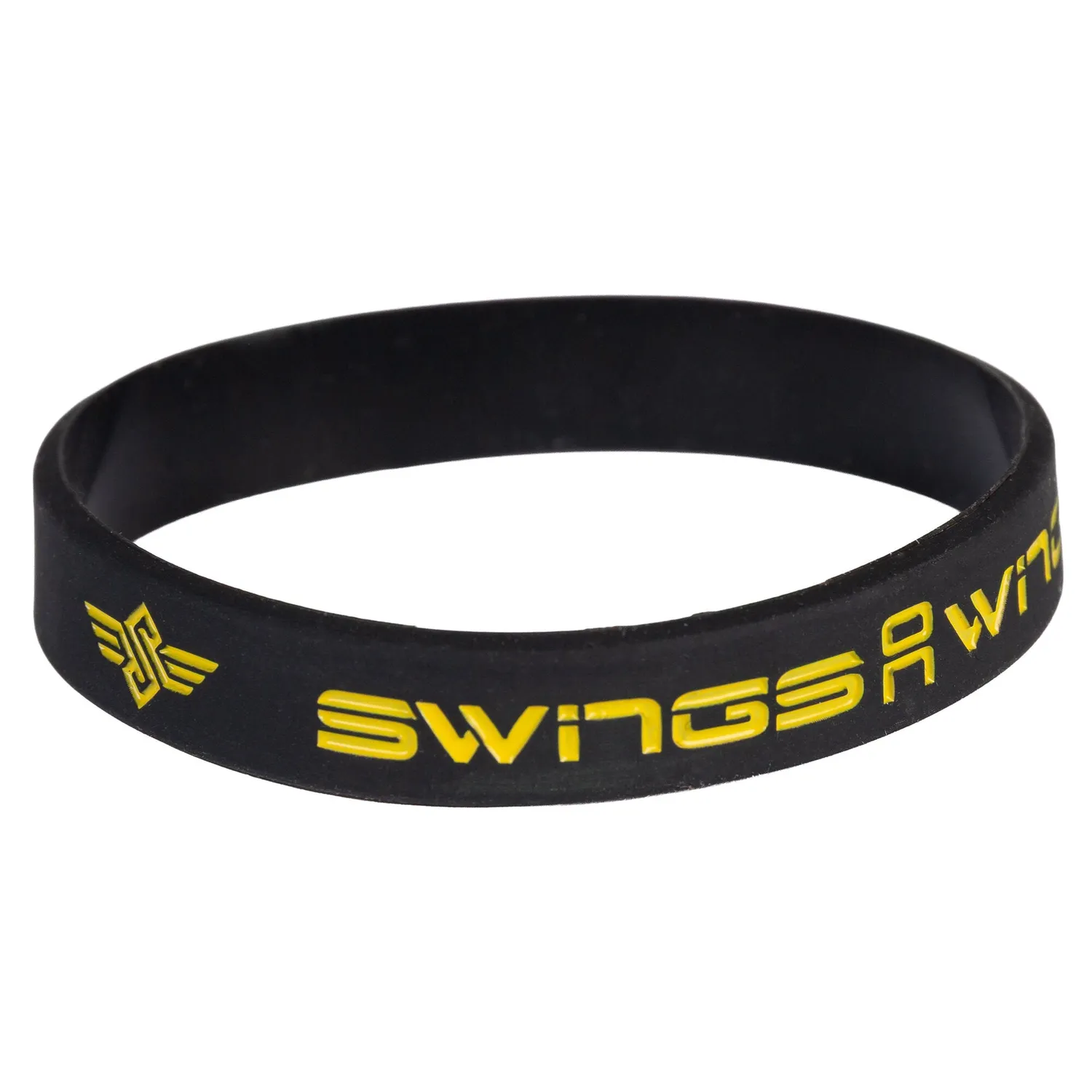 Swings silikone armbånd sort fan bracelet