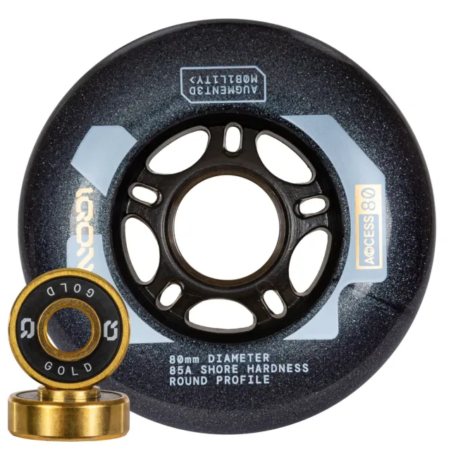 IQON Access Combo 80 inlinerhjul 4-pak morkegra