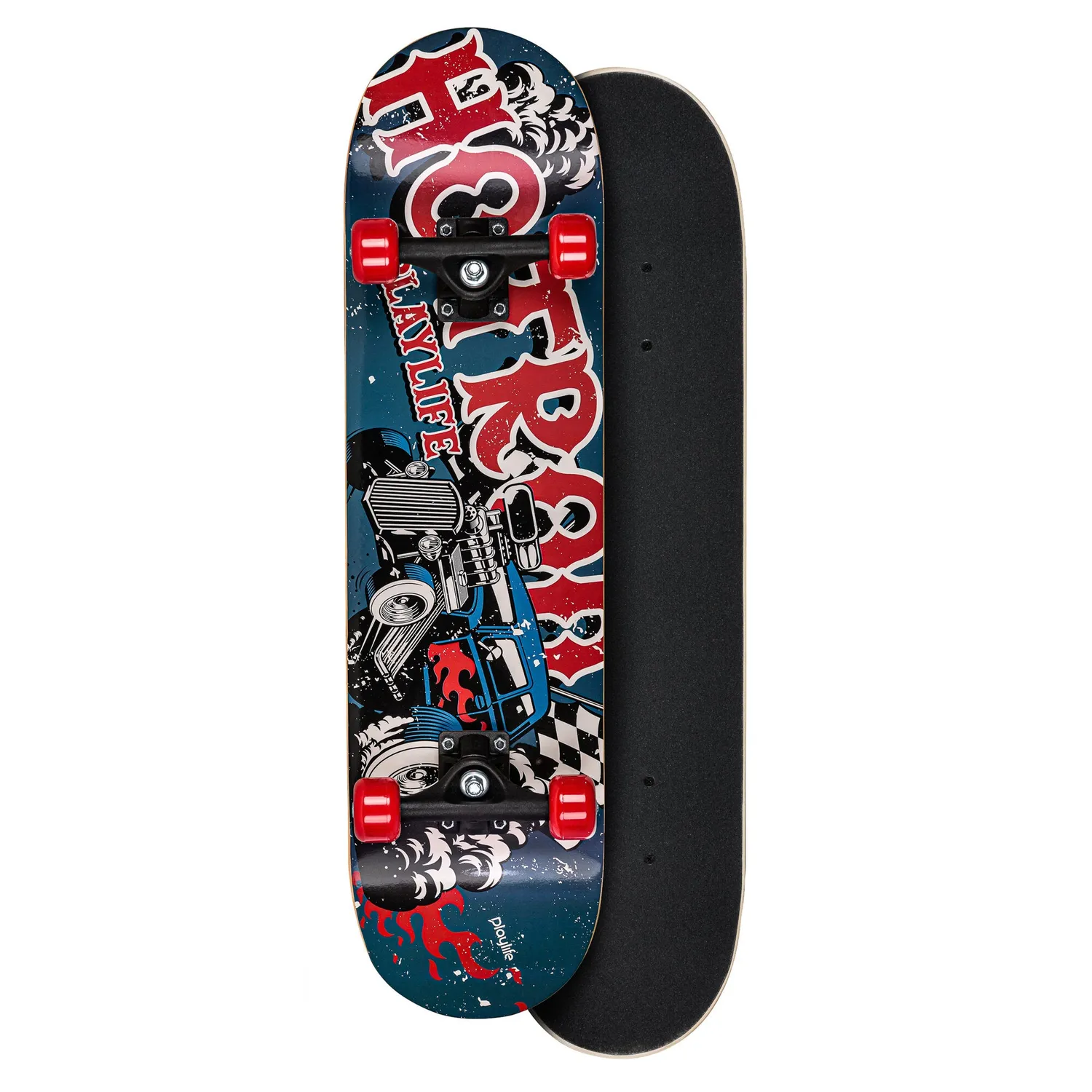 Playlife Hotrod komplet skateboard birk blå