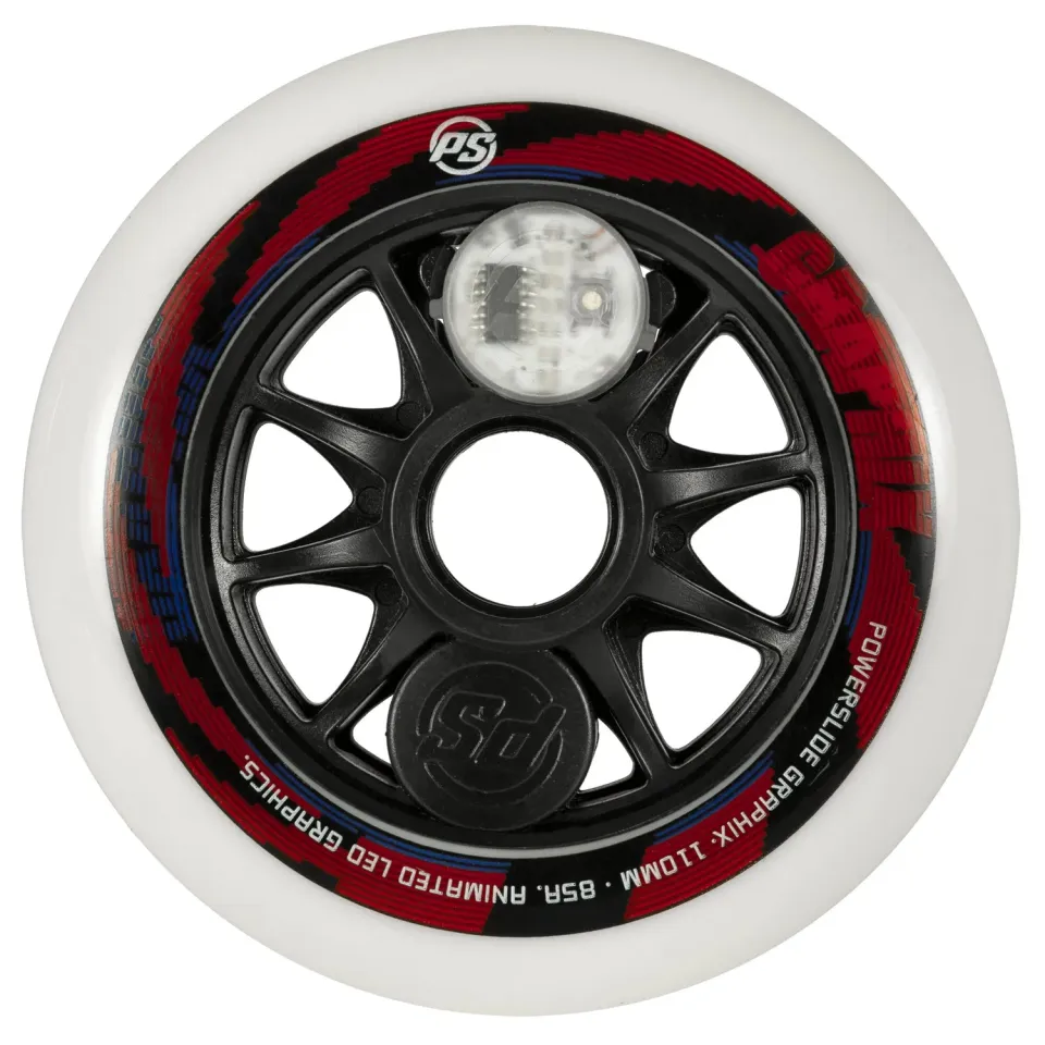Powerslide Graphix 110/85A LED-hjul 1 stk multicolor