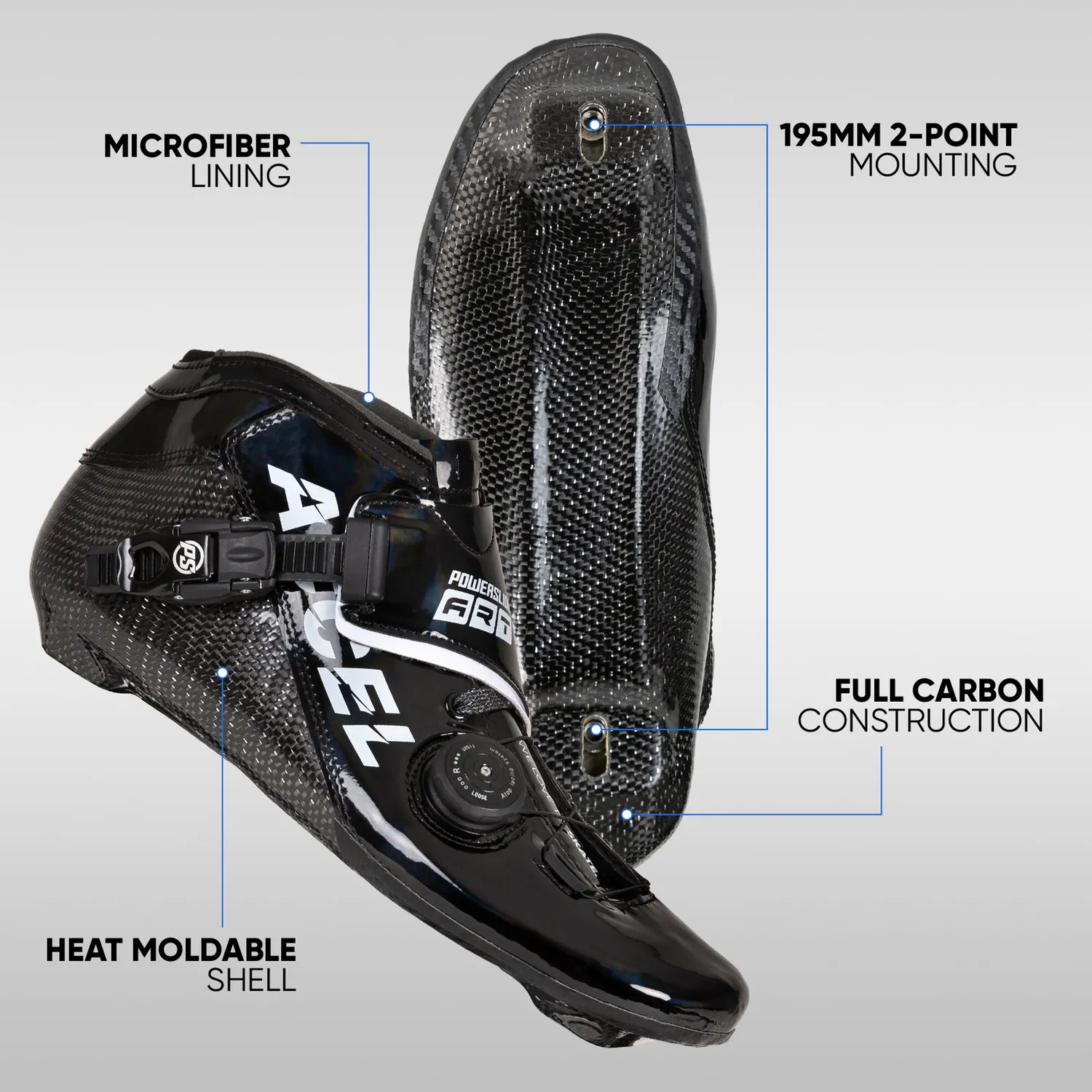 Powerslide Accel 195 racestøvle sort