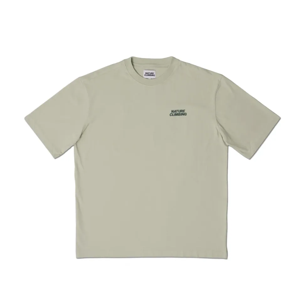 Nature Climbing Horizon t-shirt canary green økologisk bomuld