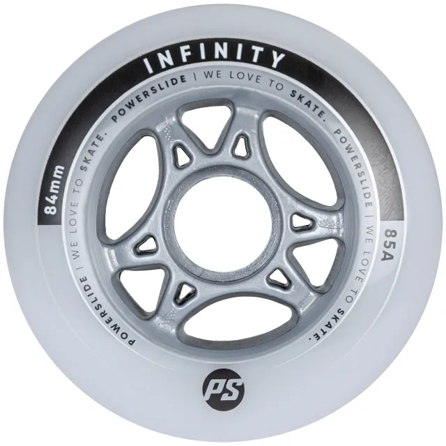 Powerslide Infinity 84 85A hjul 4-pak grå
