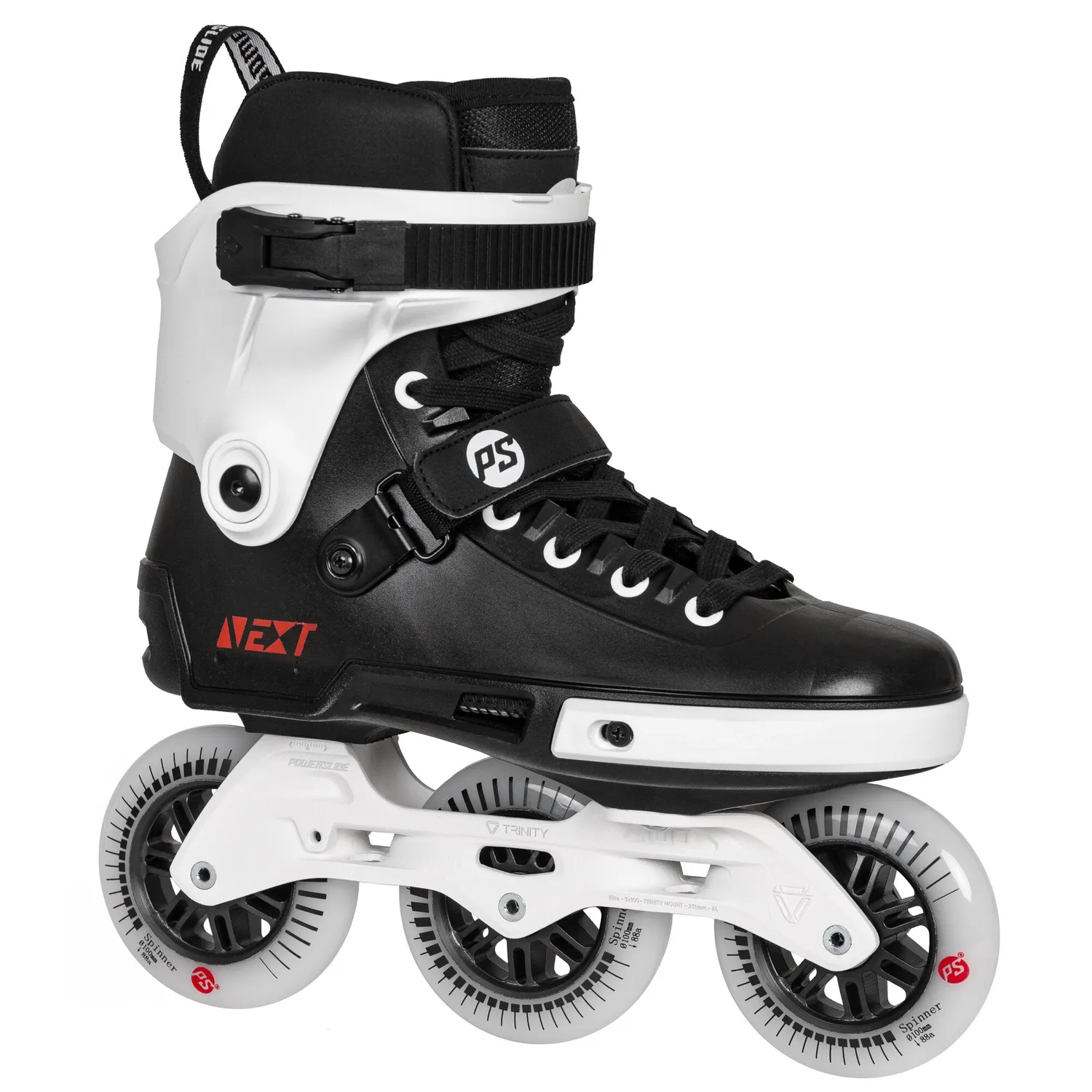 Powerslide Next Core Black 100 inlineskøjter sort 3x100