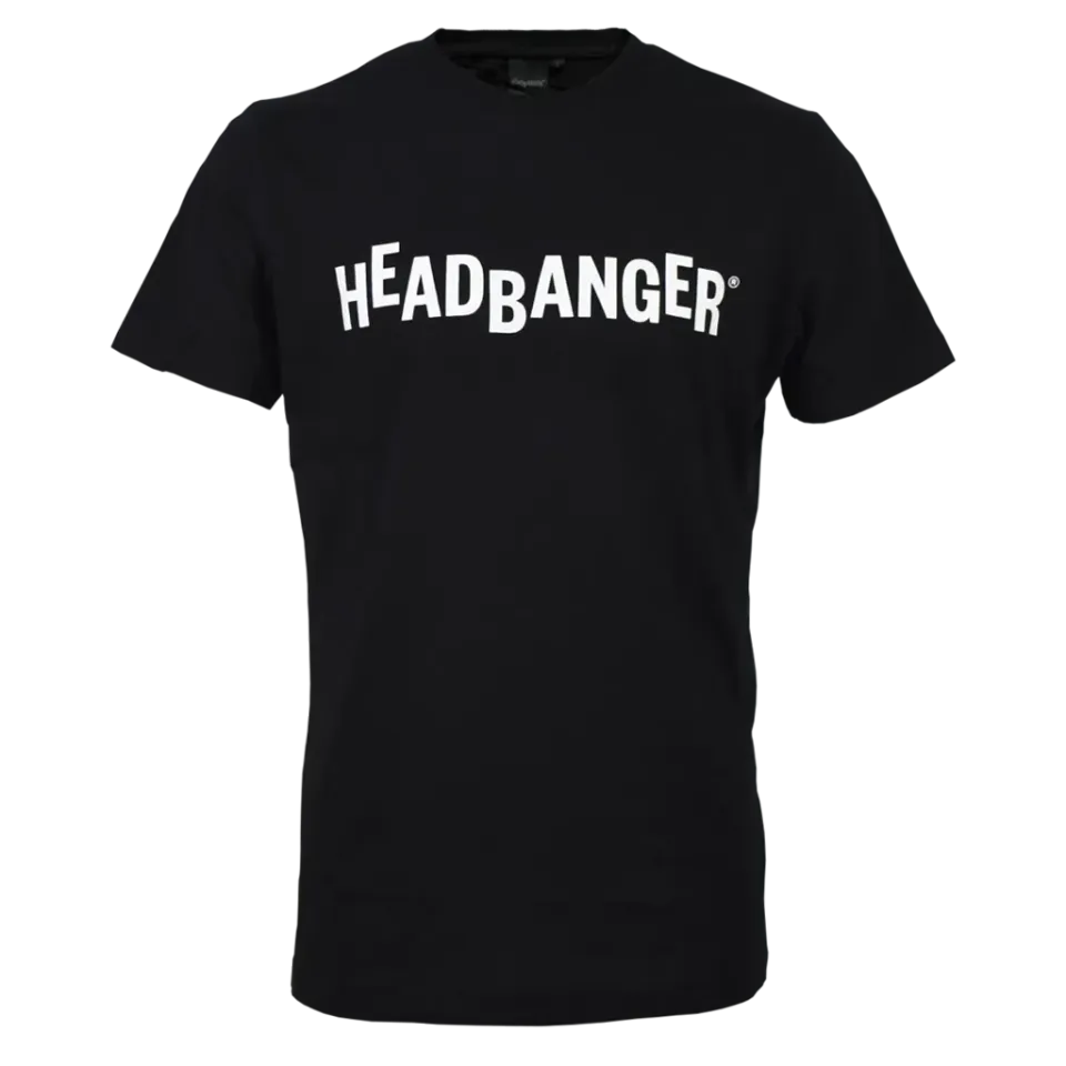 Headbanger T-shirt sort S bomuld-poly logo