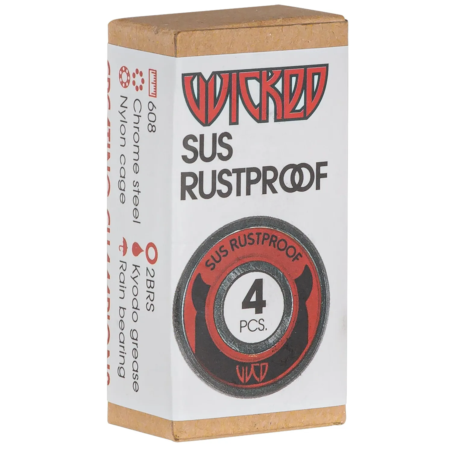 Wicked SUS Rustproof kuglelejer 4-pak rustfri ABEC 7