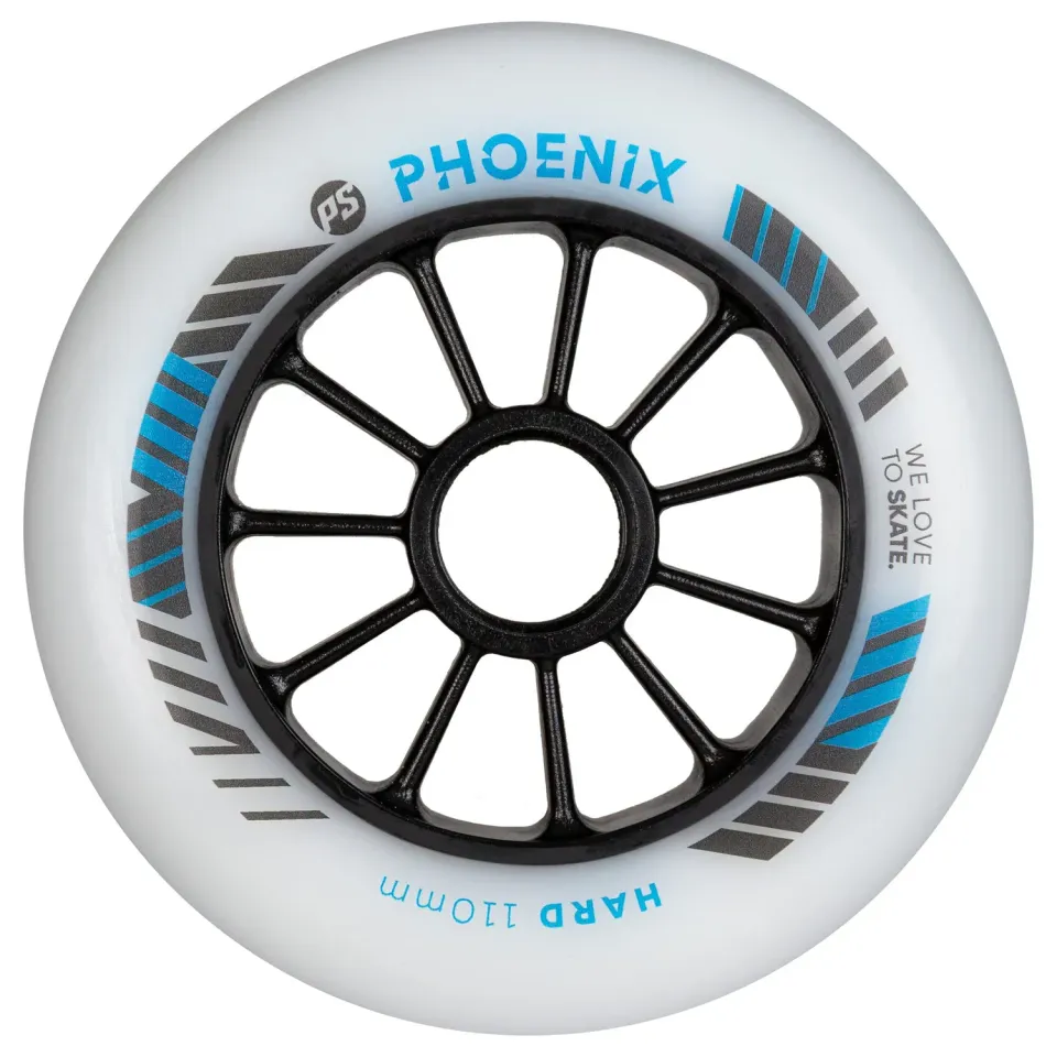 Powerslide Phoenix 110mm SD hjul hård 86A 8-pak hvid