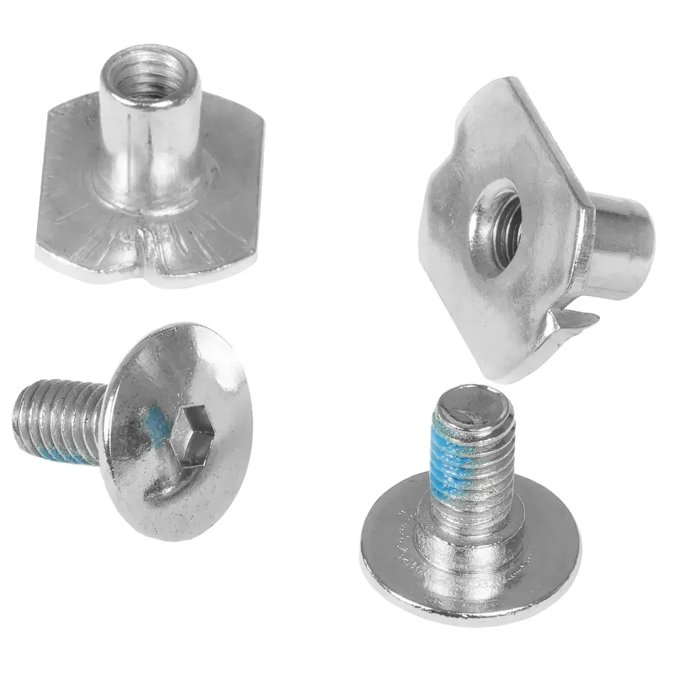 Powerslide Next Cuff Screw skrue-sæt sølv 2+2