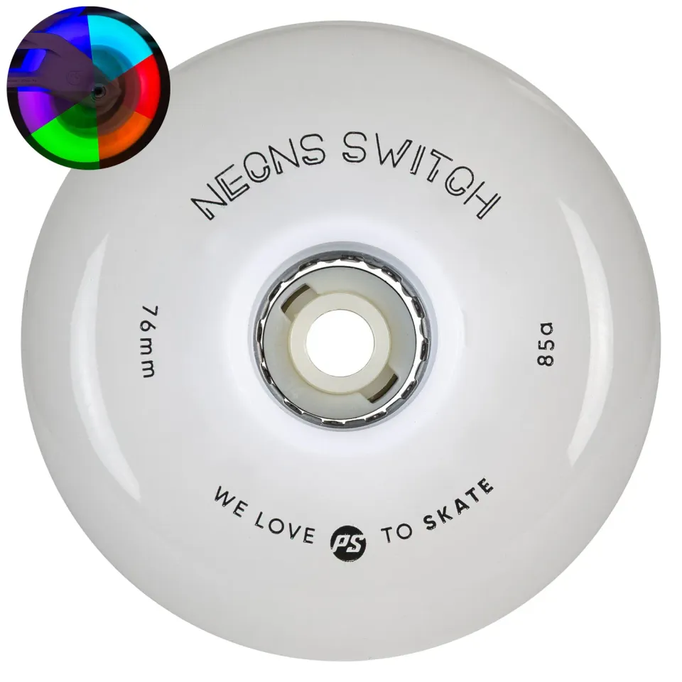 Powerslide Neons Switch LED hjul 76mm 85A 4-pak