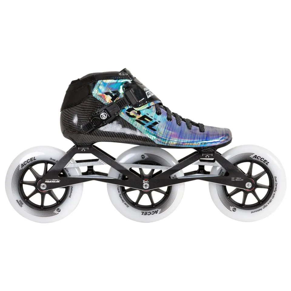 Powerslide Accel Race Reflective 125 rulleskøjter sort