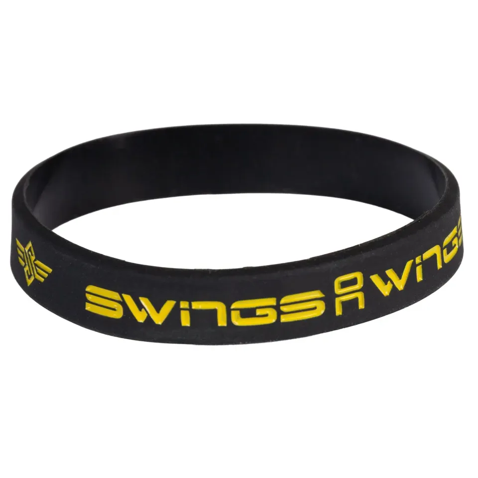 Swings silikone armbånd sort fan bracelet
