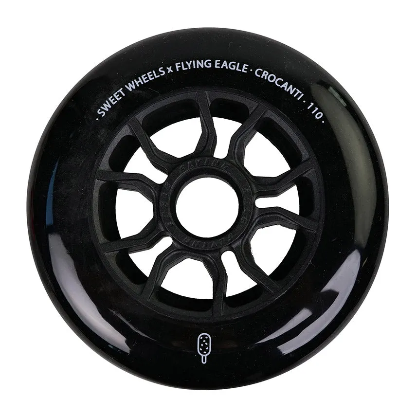 Flying Eagle Crocanti hjul 80mm 4-pak sort hård