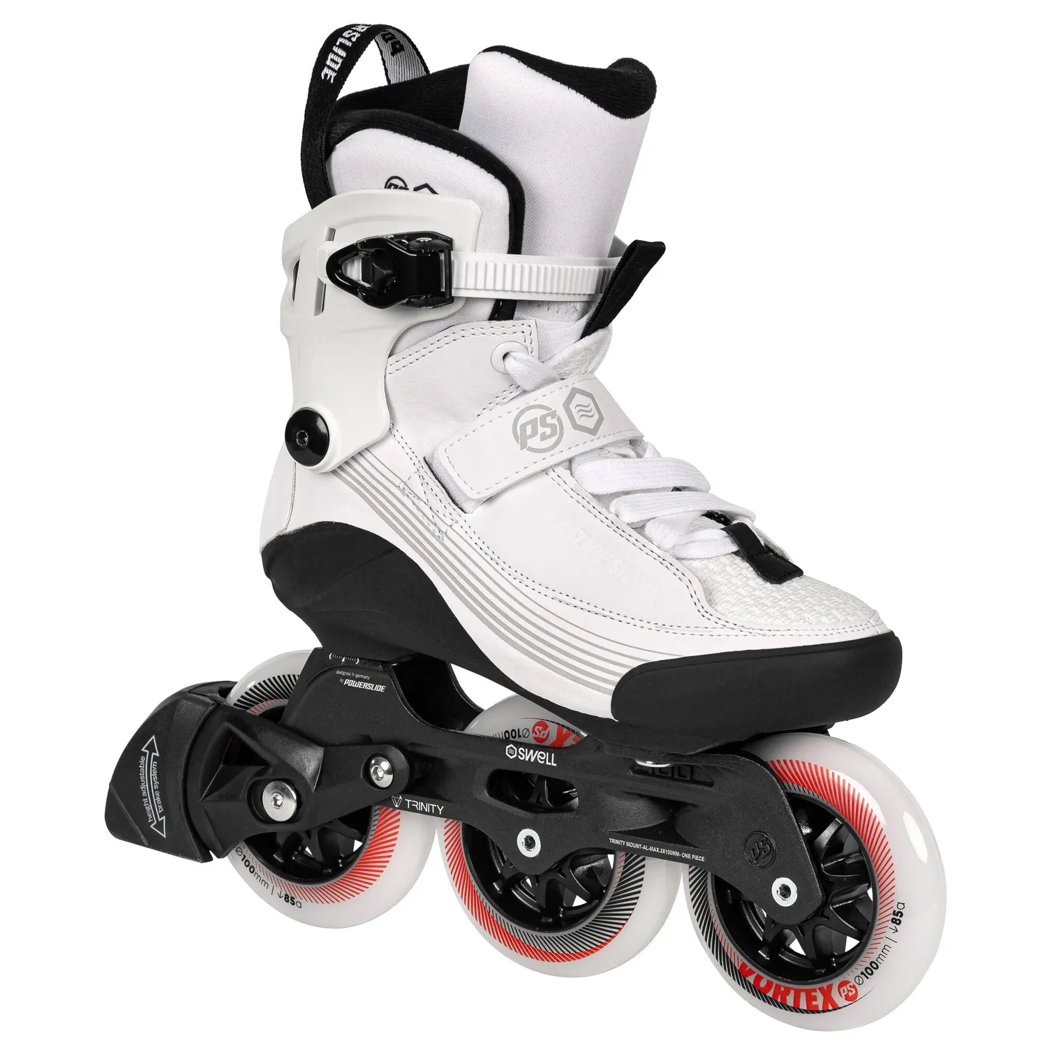 Powerslide Swell Stellar Jr inliners hvid 34-35 100mm
