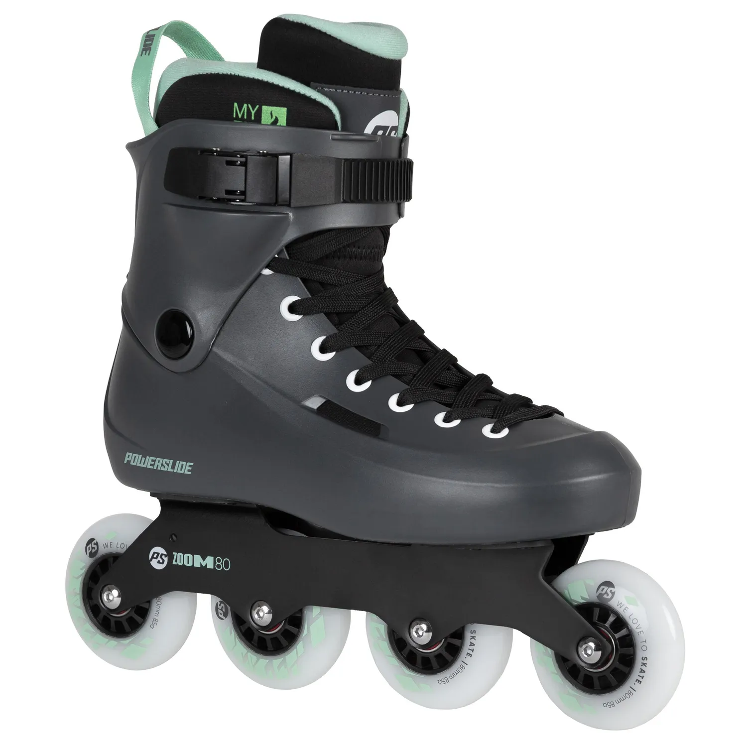 Powerslide Zoom 80 inlineskøjter antracit 80mm
