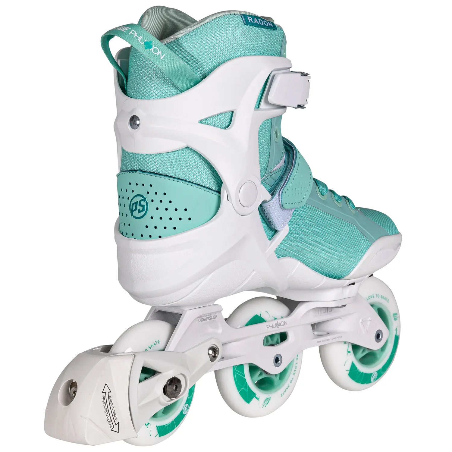 Powerslide Phuzion Radon 3x90 Lady rulleskøjter 38 EU hvid
