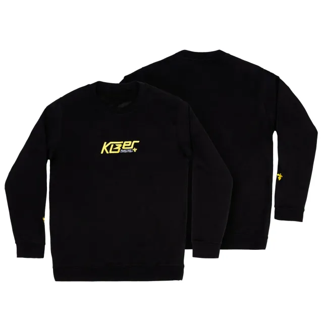 Kizer Classic Crew Neck sweatshirt sort bomuld