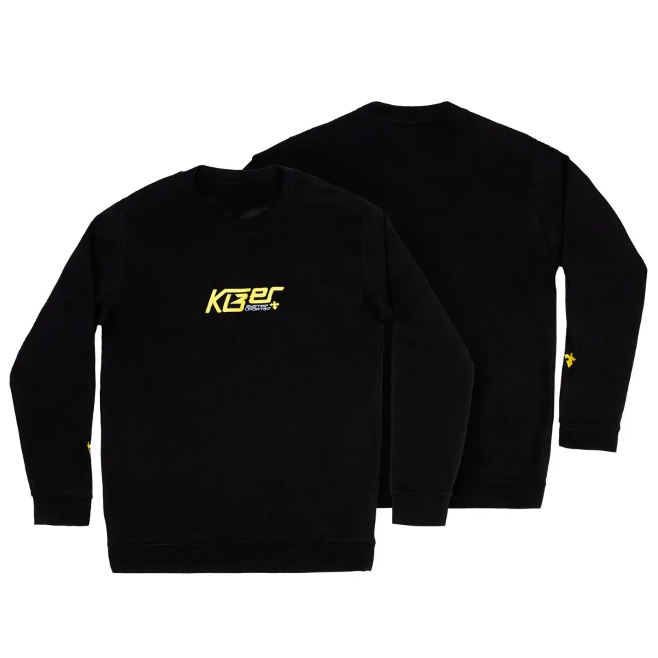 Kizer Classic Crew Neck sweatshirt sort bomuld