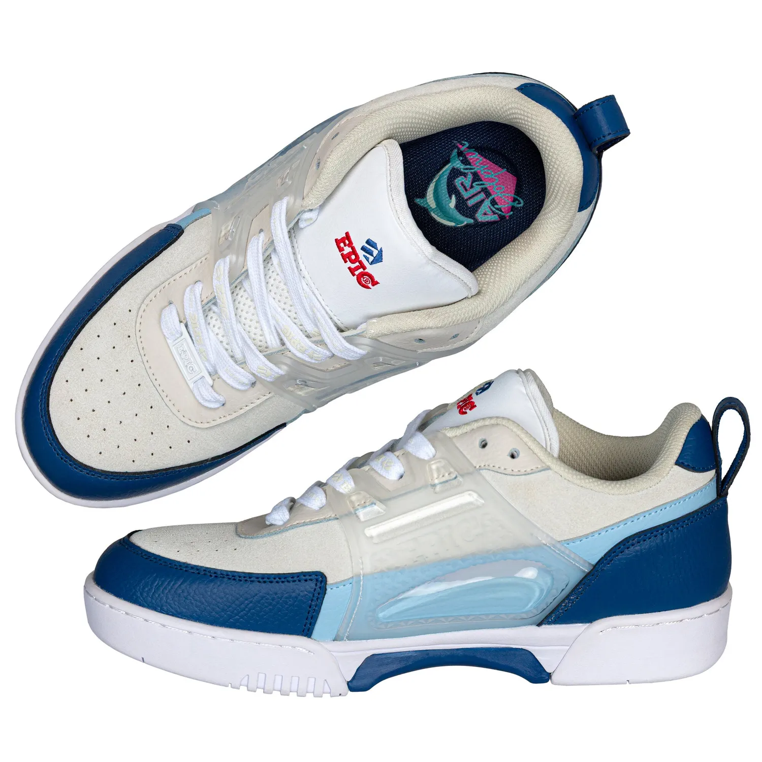 Epic Air Dolphin grindsko sneaker blå hvid