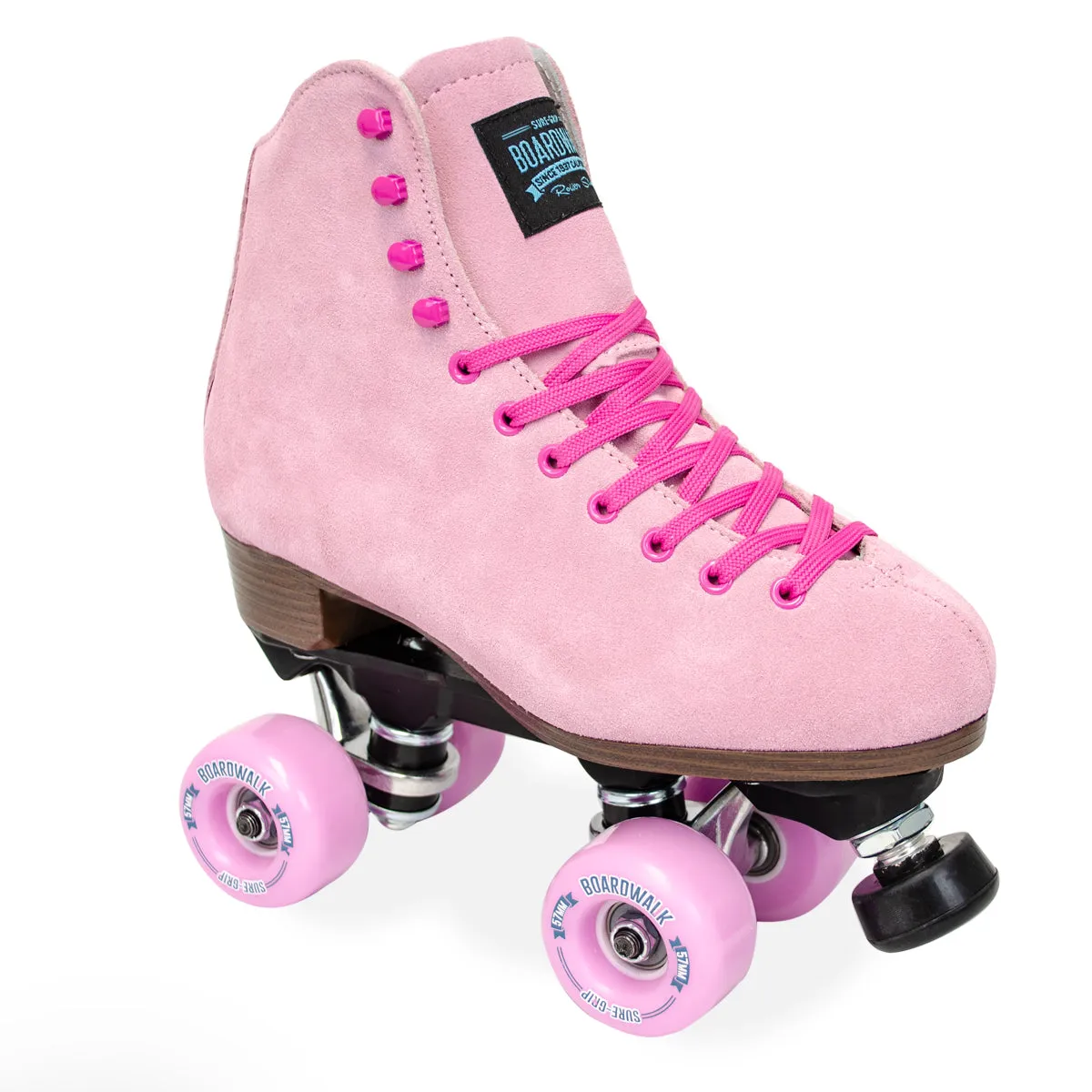 Sure-Grip Boardwalk rulleskøjter pink 36 ruskind