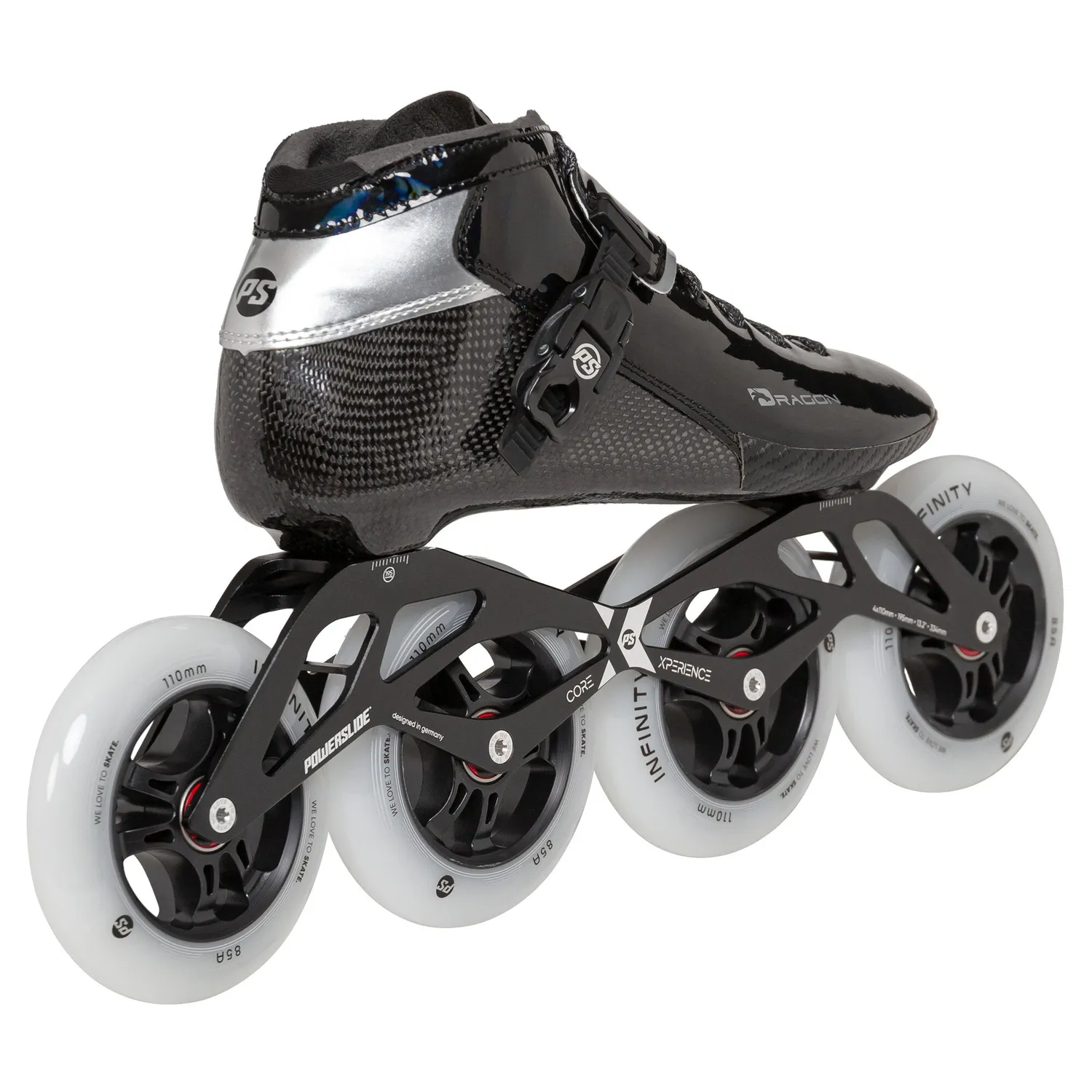 Powerslide Dragon Black 110 speedskøjter 4x110