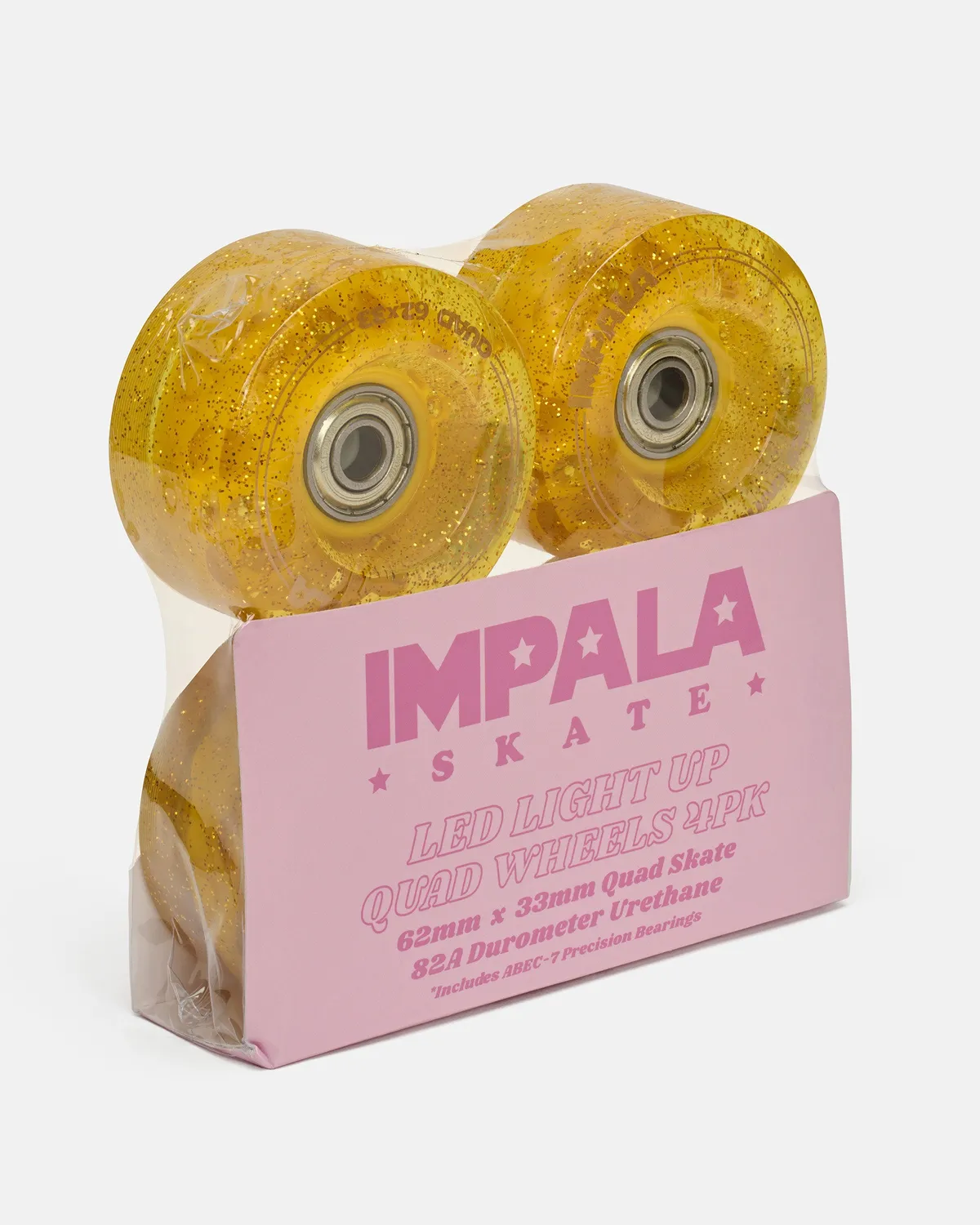 Impala Light Up rulleskøjtehjul 4-pak 62mm guld