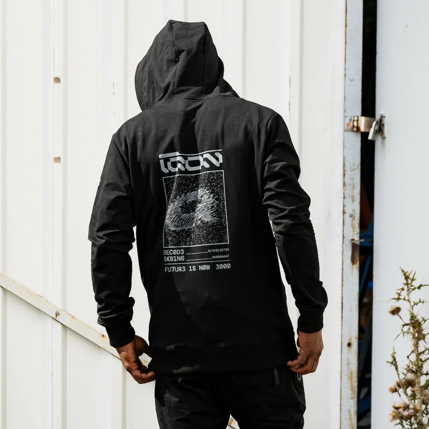 IQON Explore Zip Hooded Q hoodie M bomuld sort