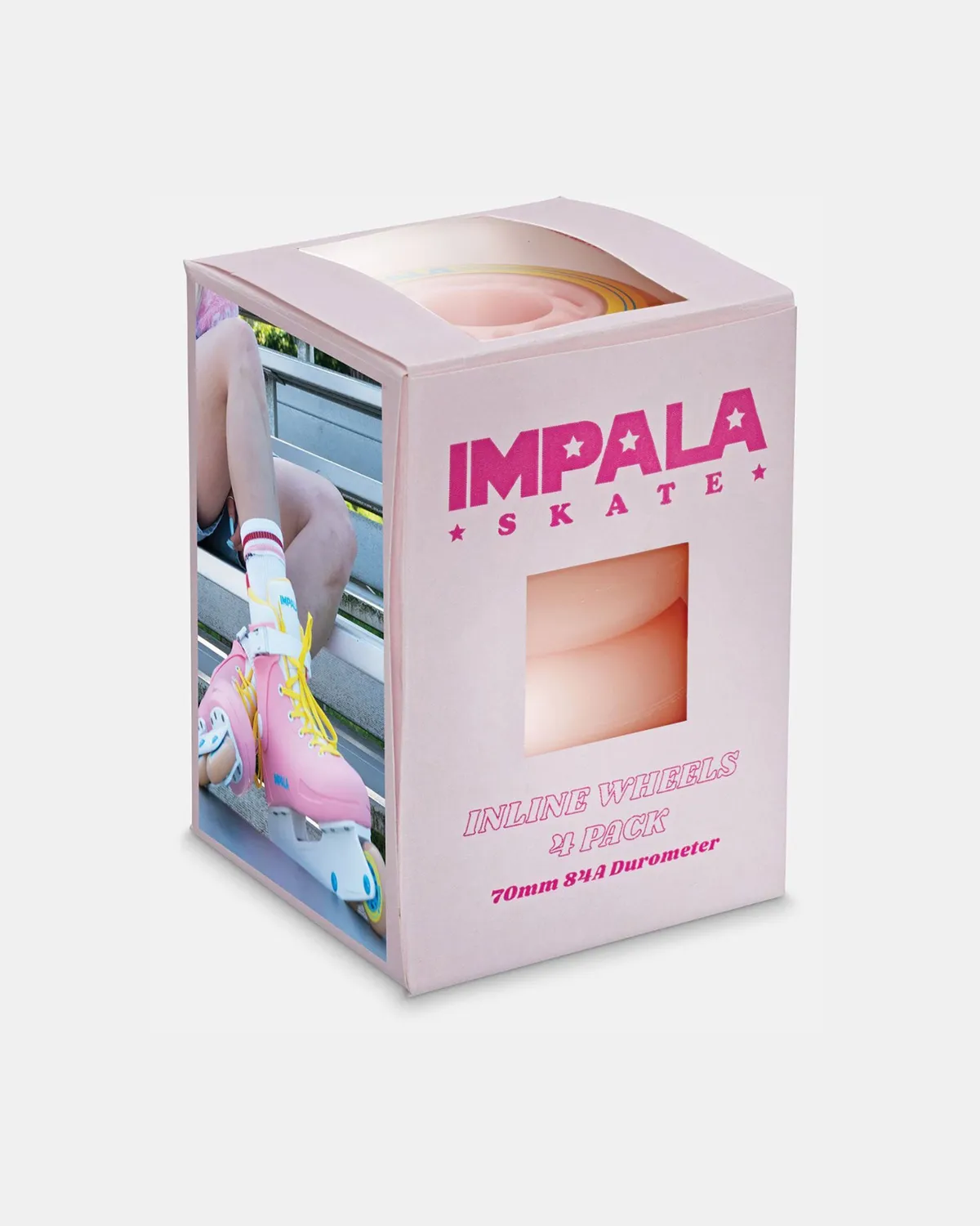 Impala Inline Wheel 70mm hjul pink gul 4-pak
