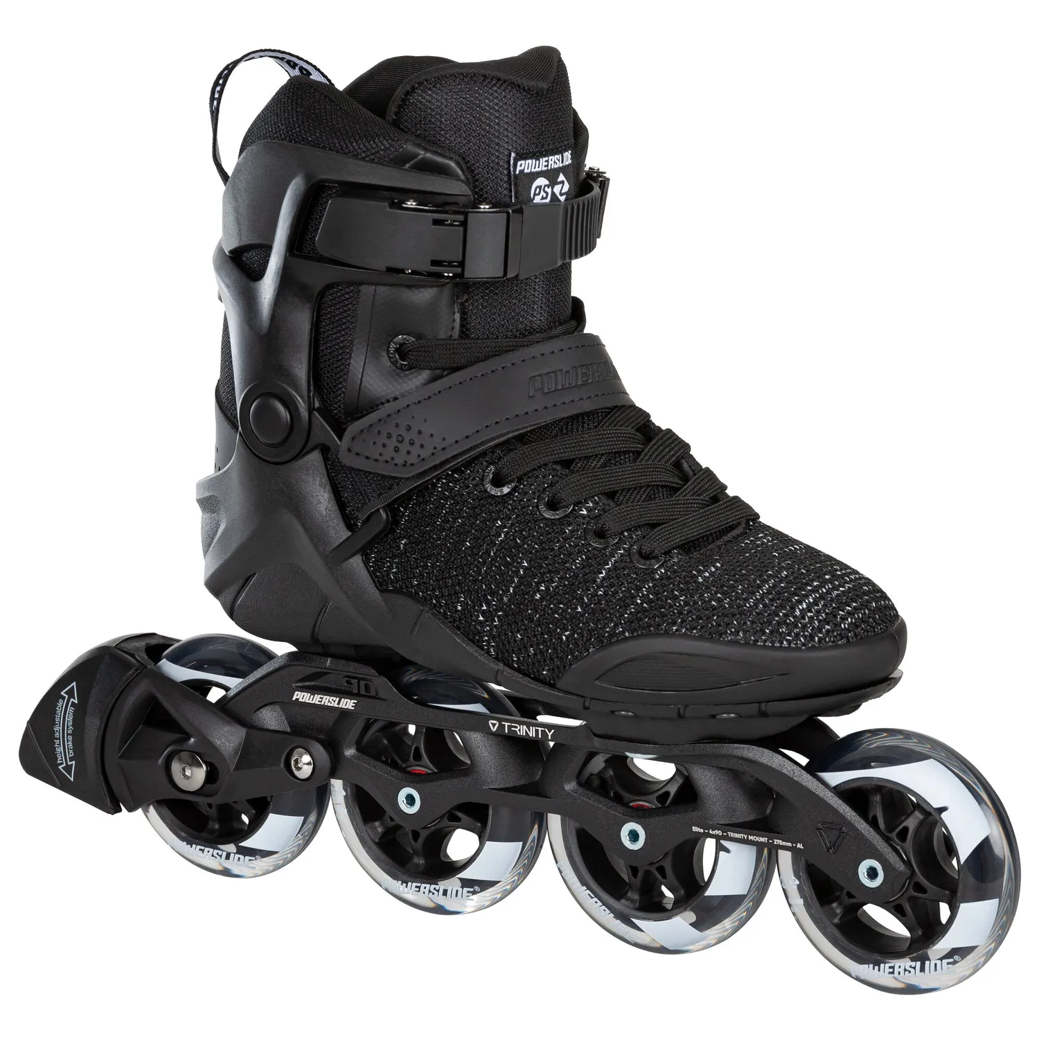 Powerslide Phuzion Xenon Black 90 rulleskøjter åndbare