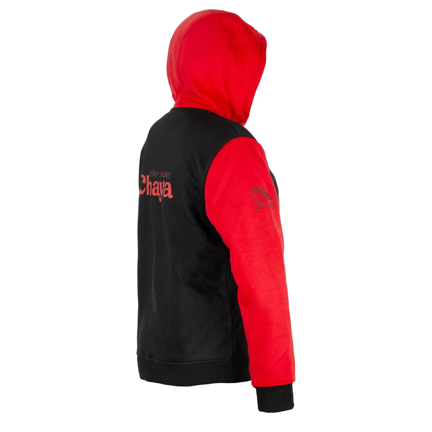 Chaya Logo Zip hættetrøje sort med lynlås