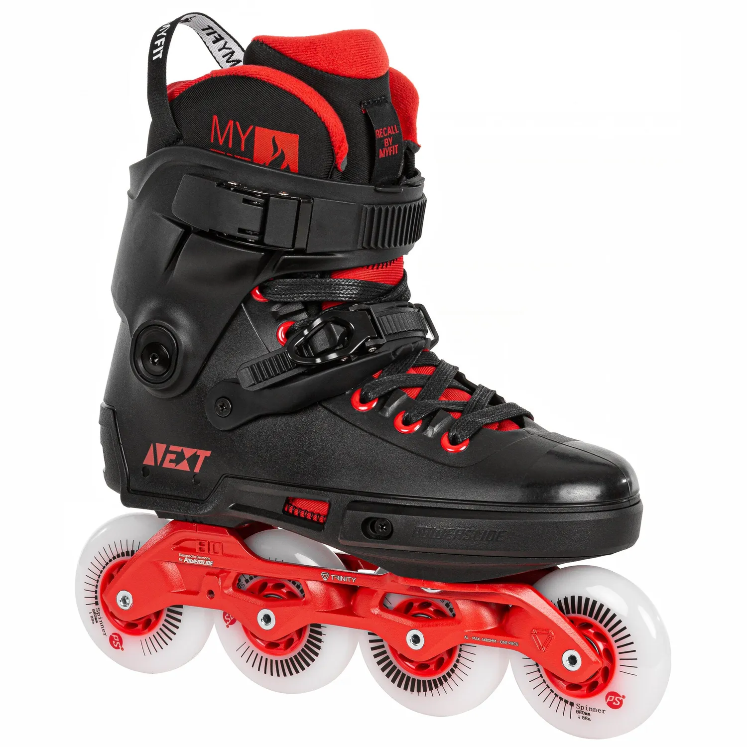 Powerslide Next Black Red 80 rulleskøjter sort