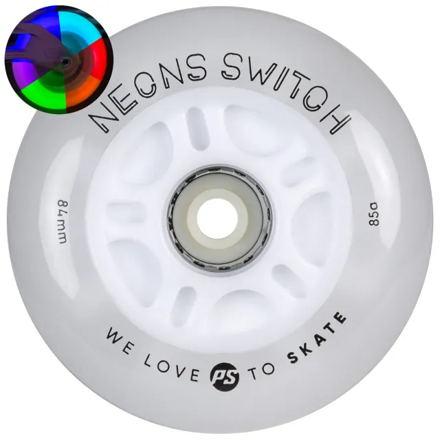 Powerslide Neons Switch LED hjul 4-pak lys