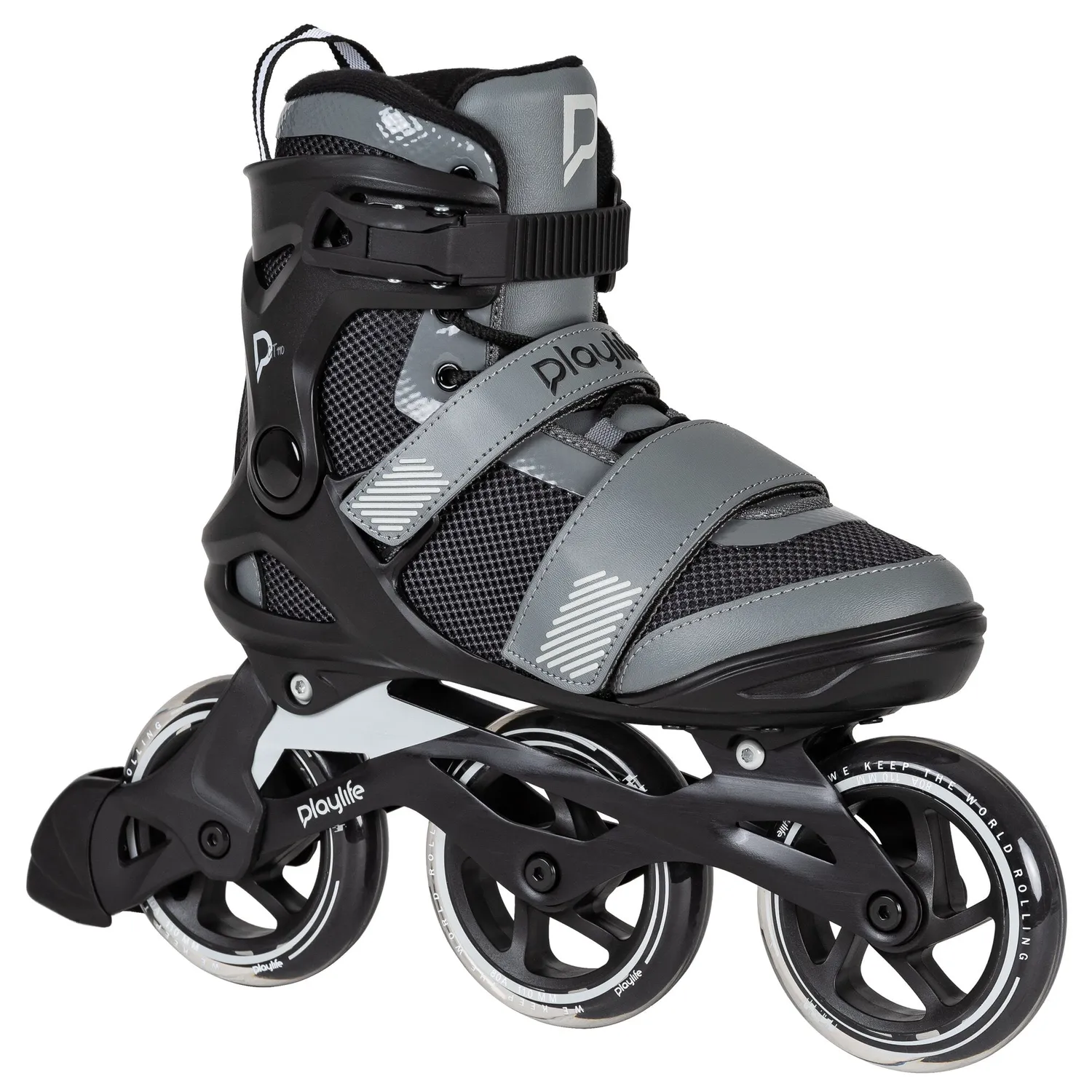 Playlife GT Black Grey 110 inlineskøjter 3x110 mm