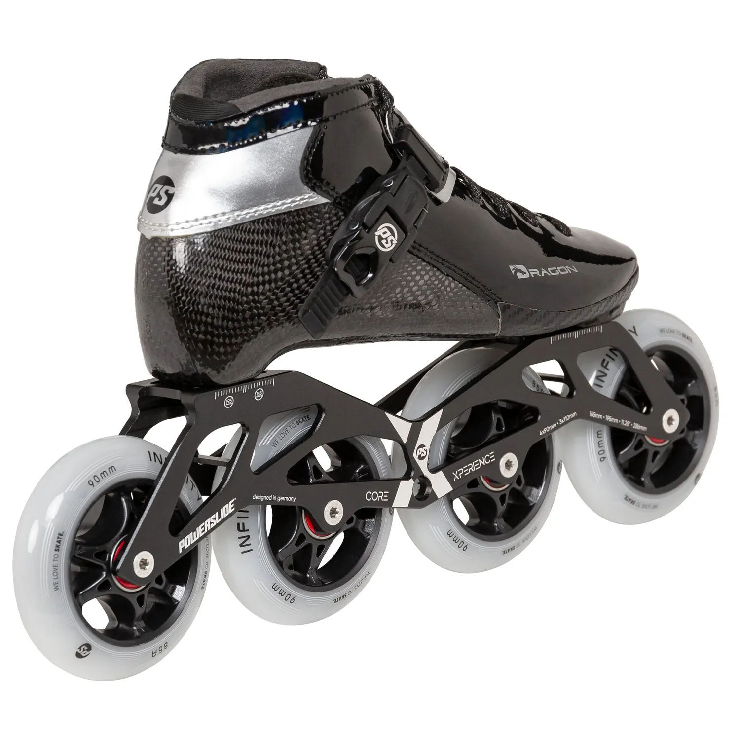 Powerslide Dragon Black 90 speedskøjter børn