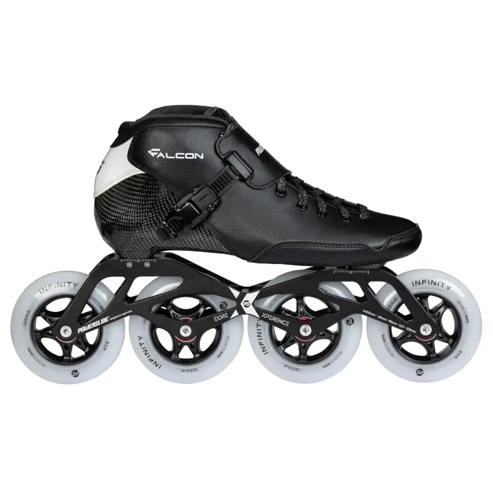 Powerslide Falcon Black speedrulleskøjter 4x100