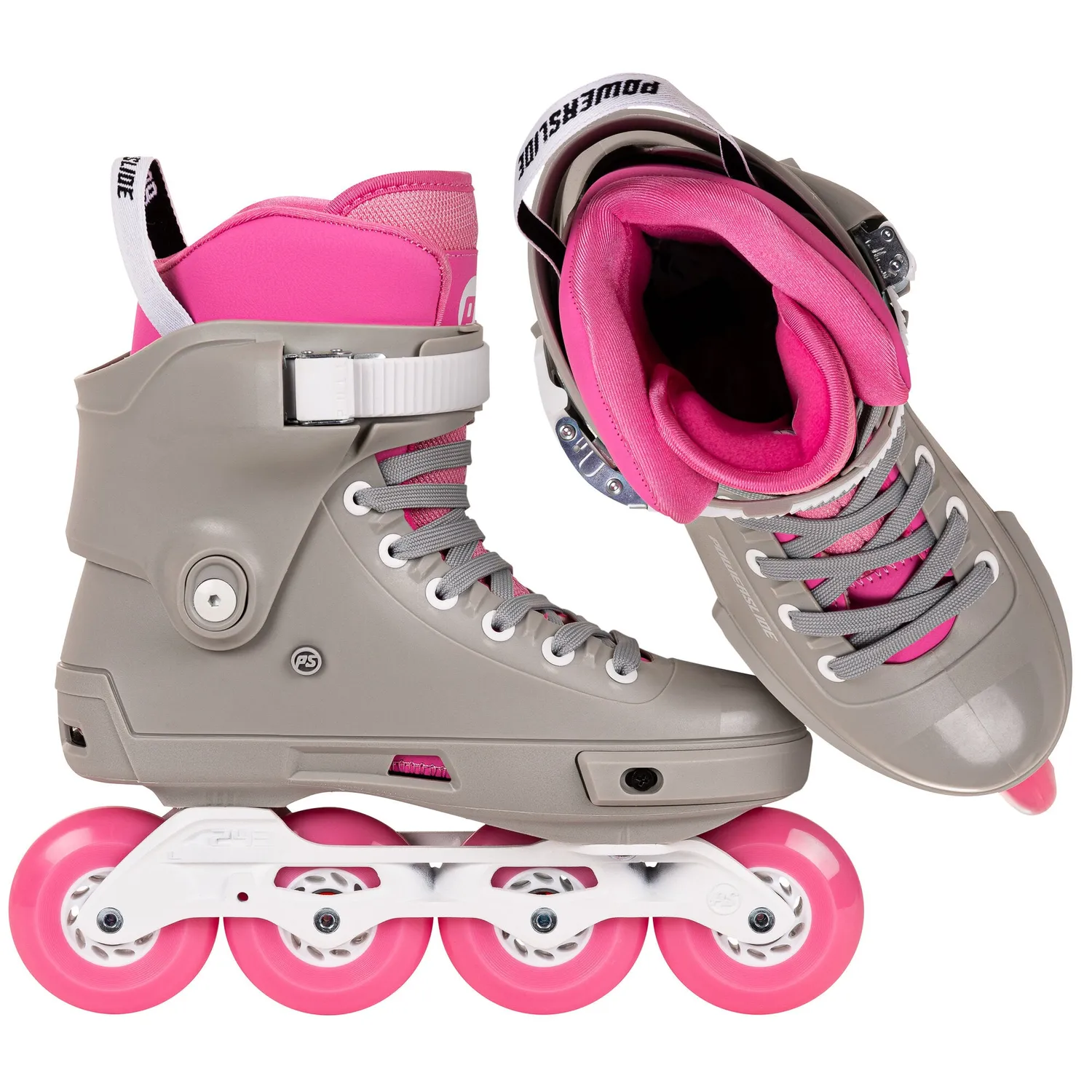 Powerslide Next SL Pink 80 rulleskøjter 36-37 grå