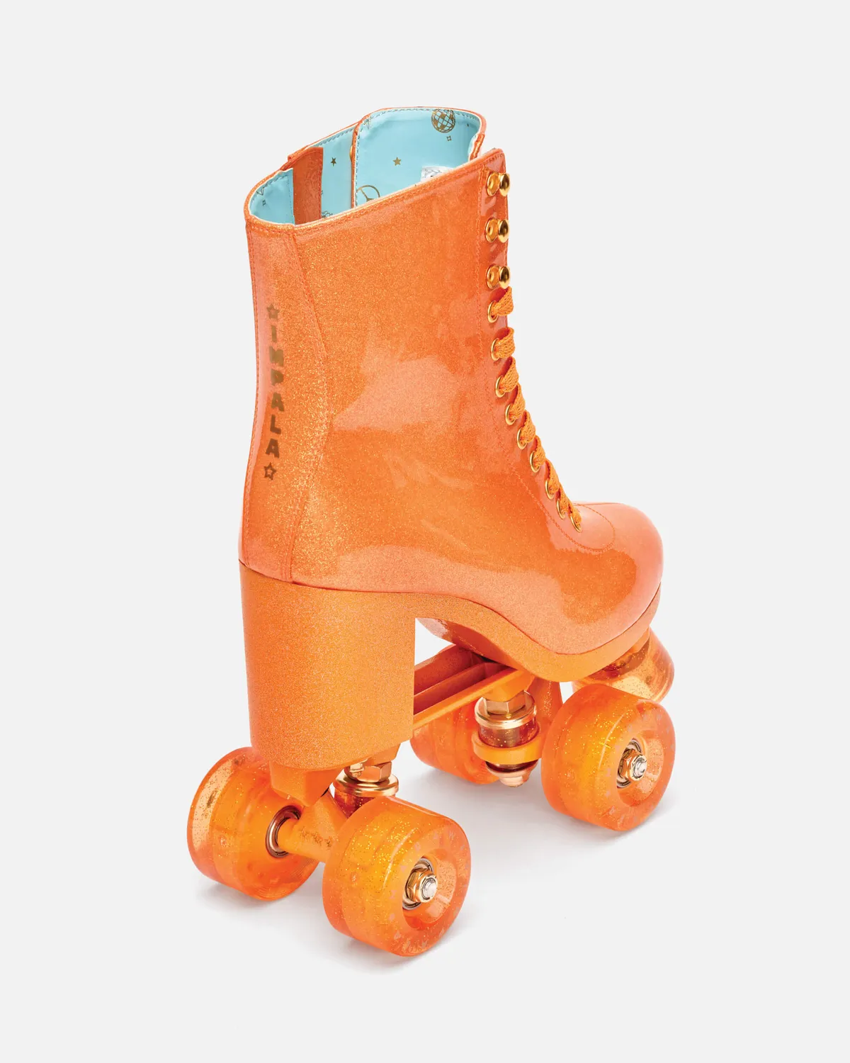 Impala Marawa Sparkle Orange rulleskøjter hæl 8cm