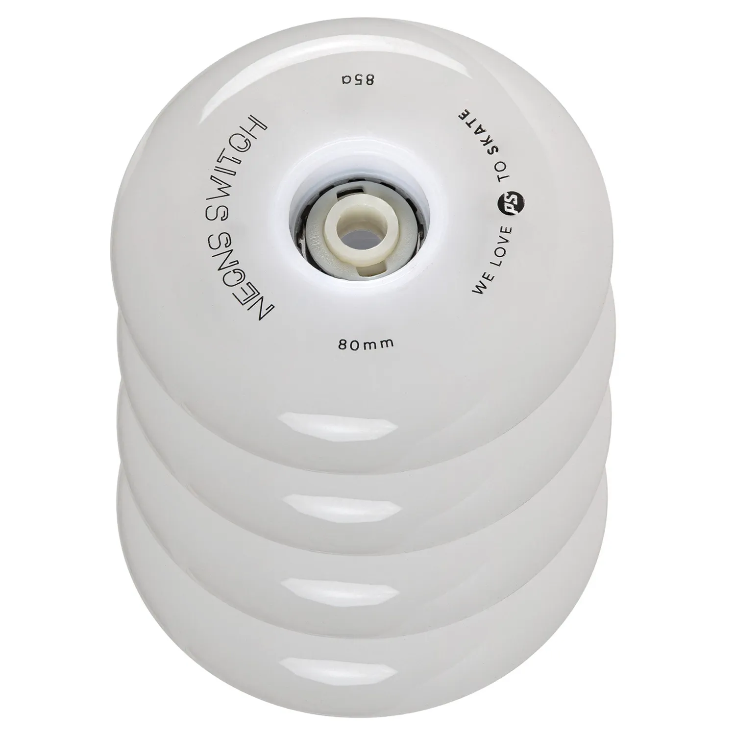 Powerslide Neons Switch LED hjul 80mm 4-pak farveskift