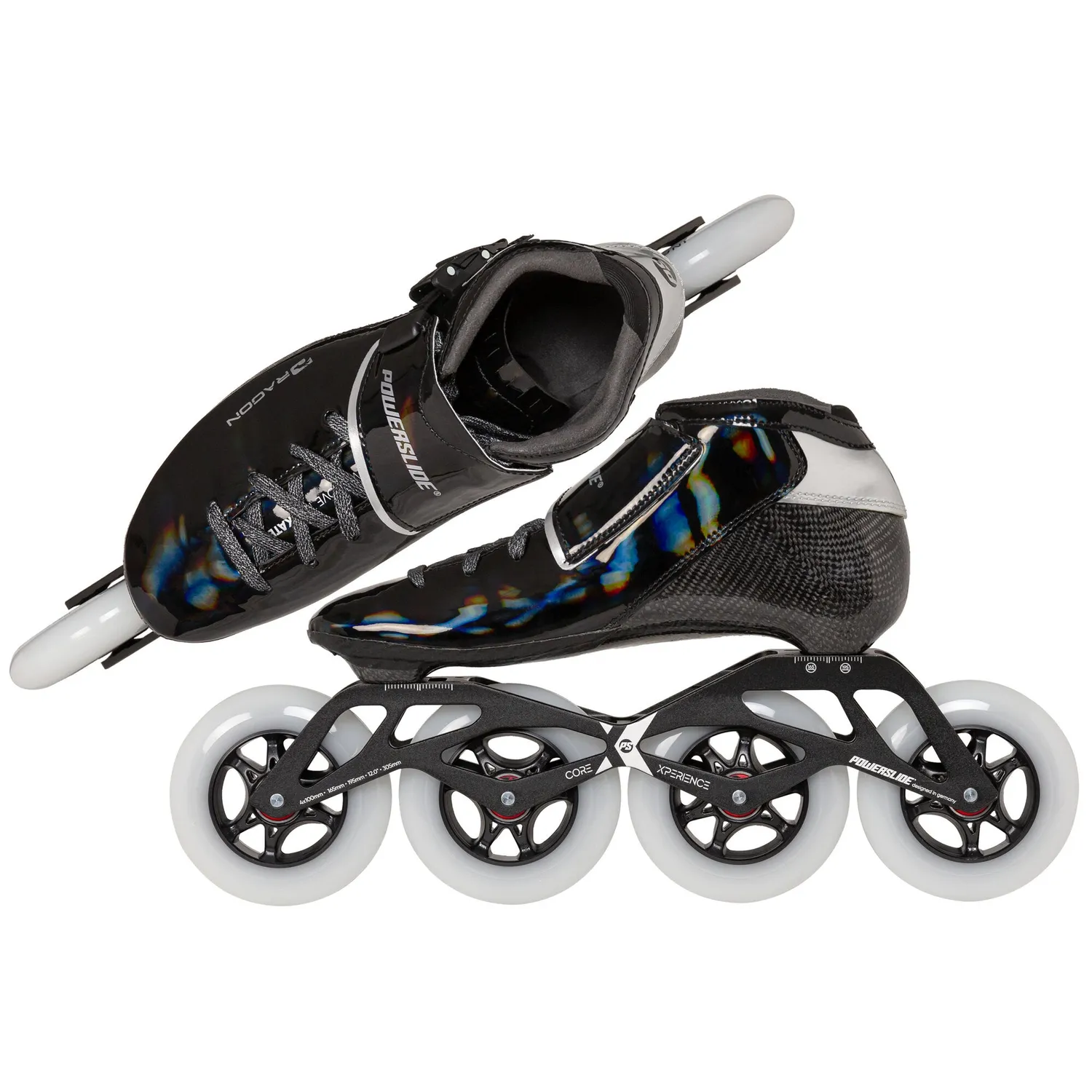 Powerslide Dragon Black 100 børnespeedskøjter 4x100 carbon