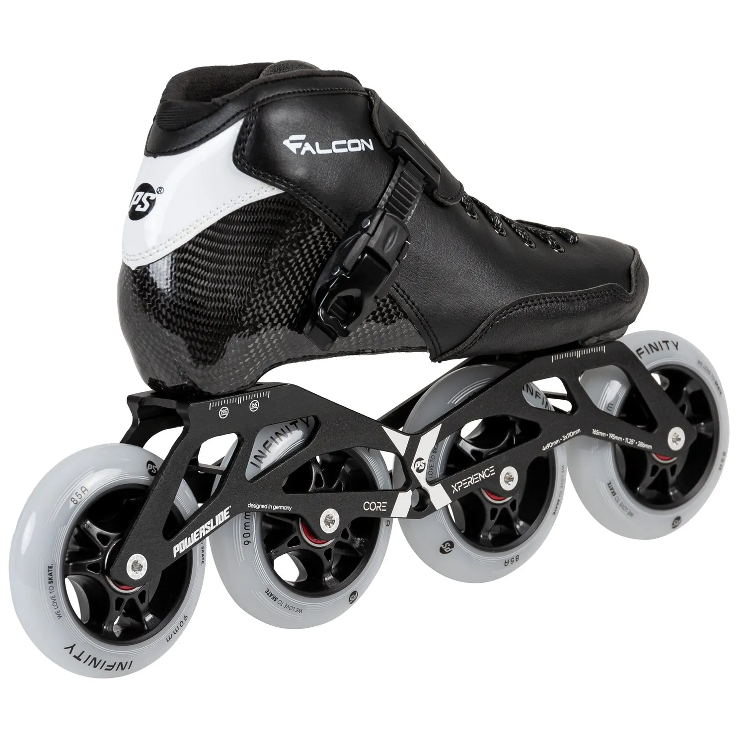 Powerslide Falcon 4x90 rulleskøjter sort speed
