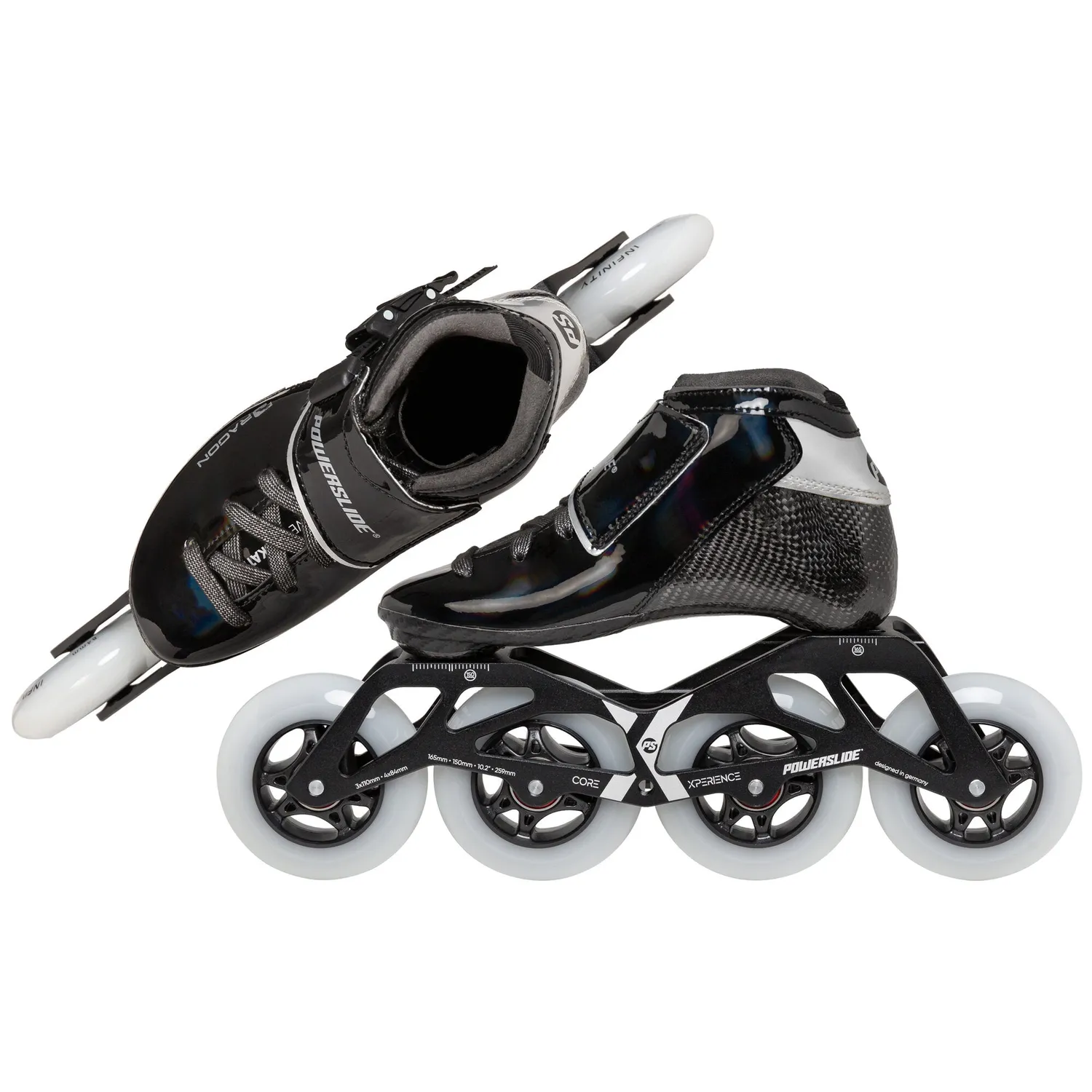 Powerslide Dragon Black 84 speedskøjter børn 4x84