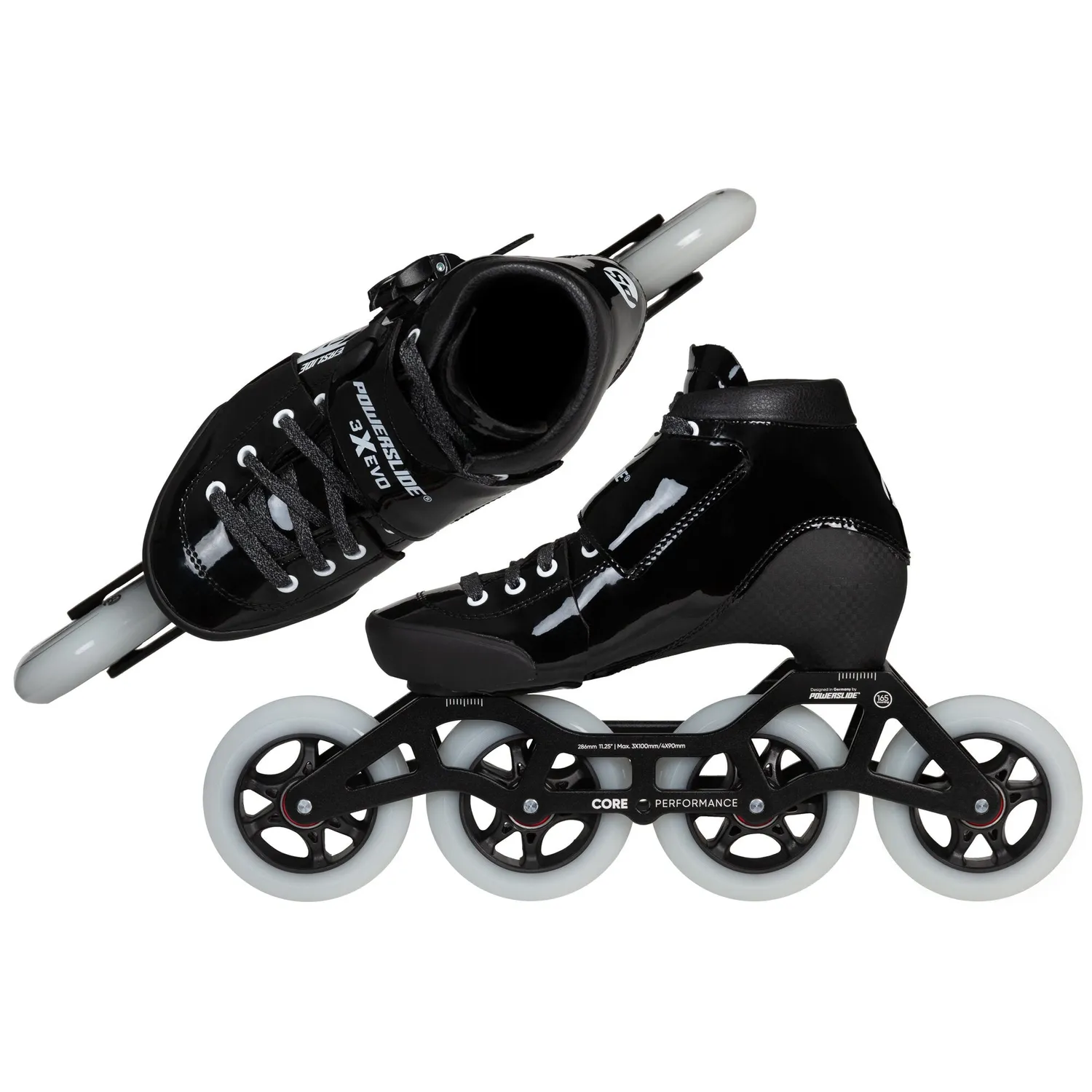 Powerslide 3X Adj Evo speedskøjter sort/hvid