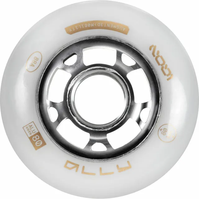 Iqon Ally 80 Natural hjul 80mm 4-pak aluminiumskerne