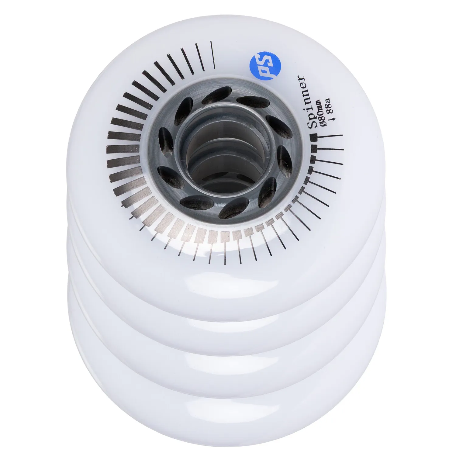 Powerslide Spinner 80 hjul 88A hvid 4-pak slidstærk