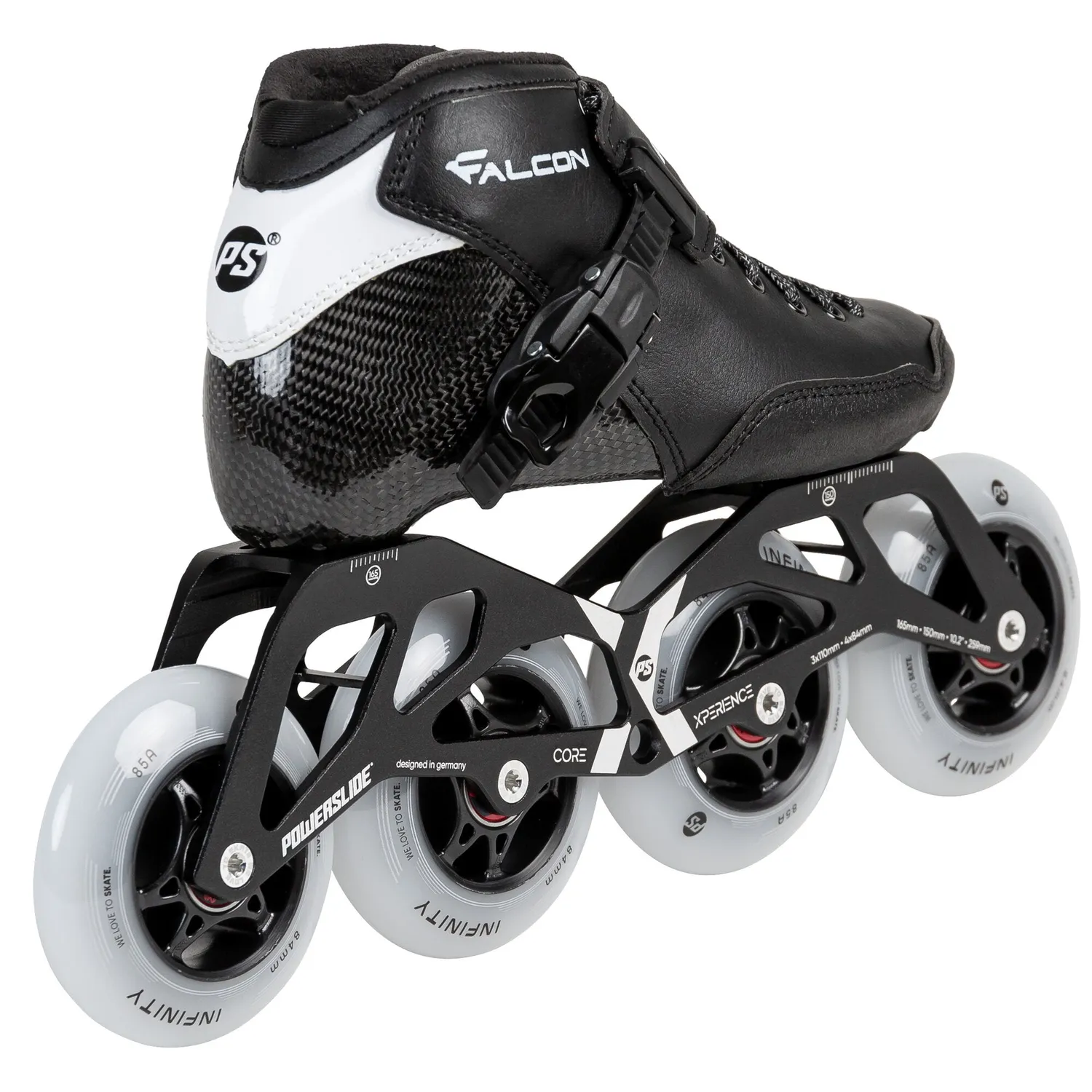 Powerslide Falcon 4x84 rulleskøjter børn sort speed